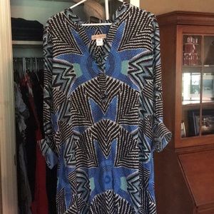 Mara Hoffman dress- multi blue size L- silk